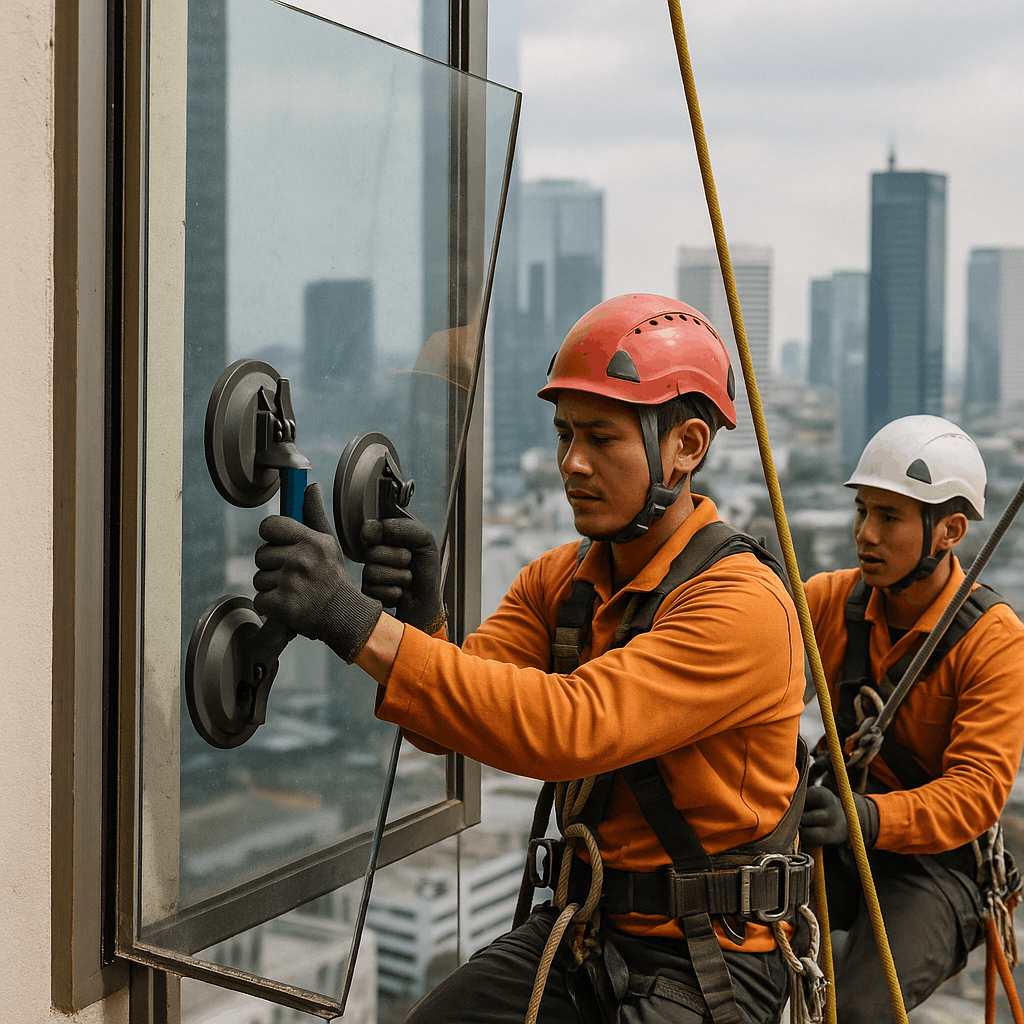 Bongkar Pasang Kaca Gedung
